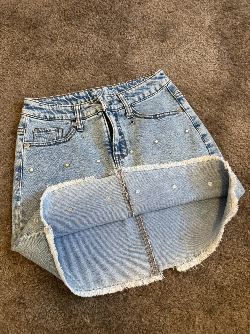 Wild Fable Studded Denim Mini Skirt Size 4